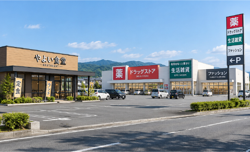 ロードサイド店舗や商業施設の地盤改良