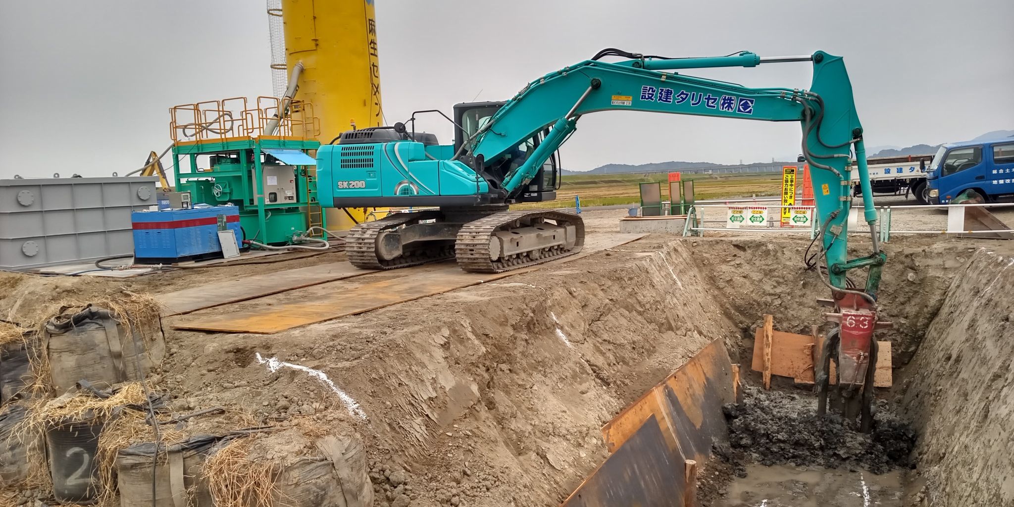 ラップルコンクリートと直接基礎 |